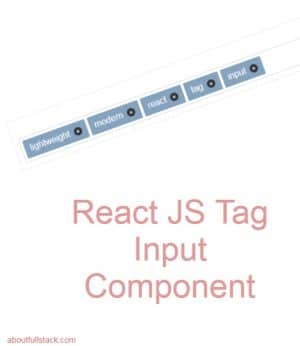 React JS Tags Component – Full Stack Development – Tips And Tricks